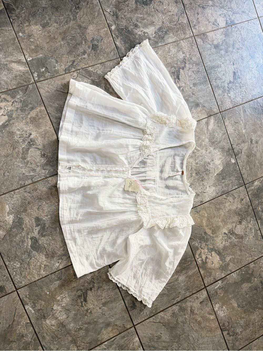 NWT Free People Luna Cropped Blouse - Women's Shirts & Blouses Size S - Picture 3 of 6